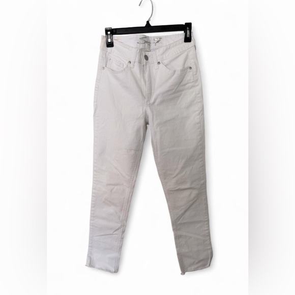 Seven7 Denim - Seven7 white high waisted skinny stretch cropped jean